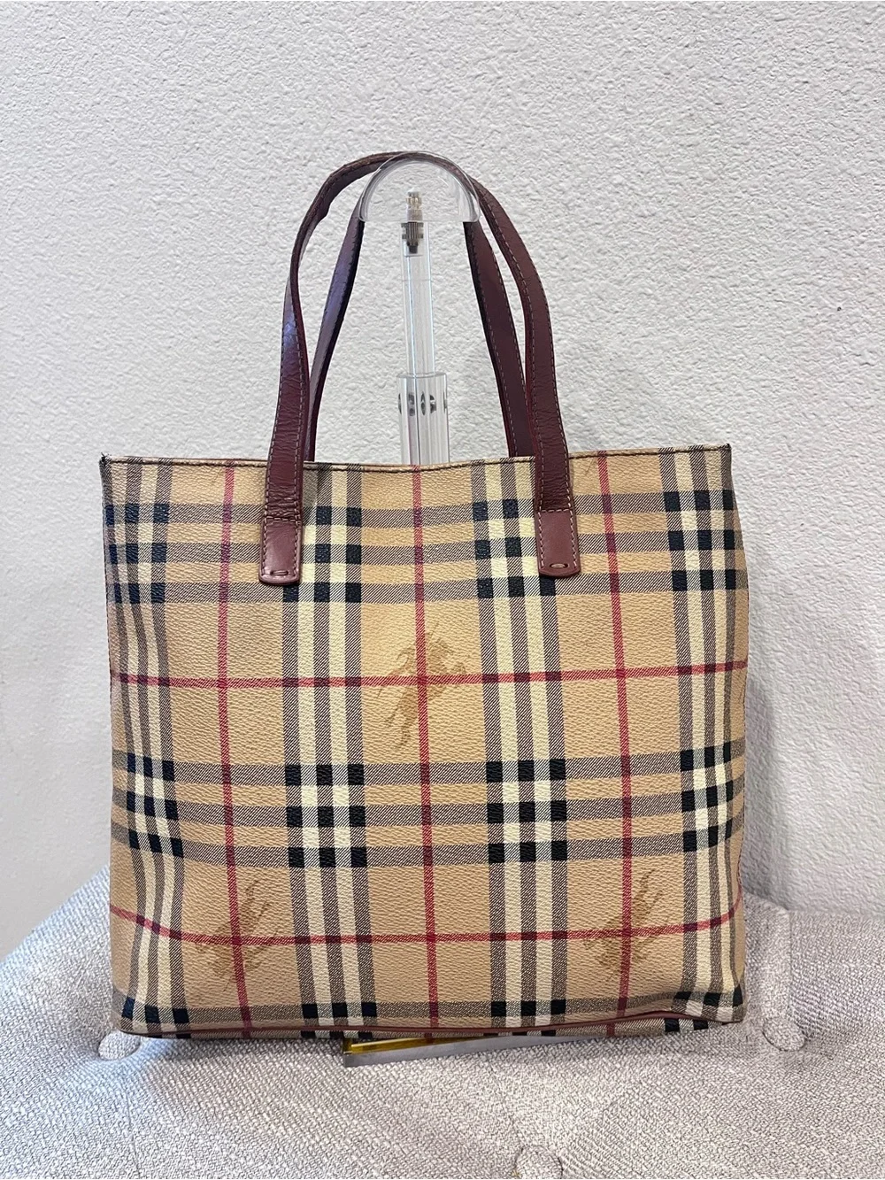 Burberry Haymarket vintage tote bag